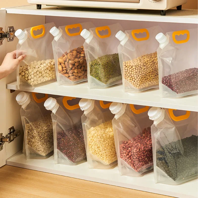 Zrna skladovacie vrecko prenosný hmyz odolný vlhkosť Dôkaz čerstvého vrecka Recyklovateľná kuchyňa Prenosná priehľadná taška na skladovanie zrna