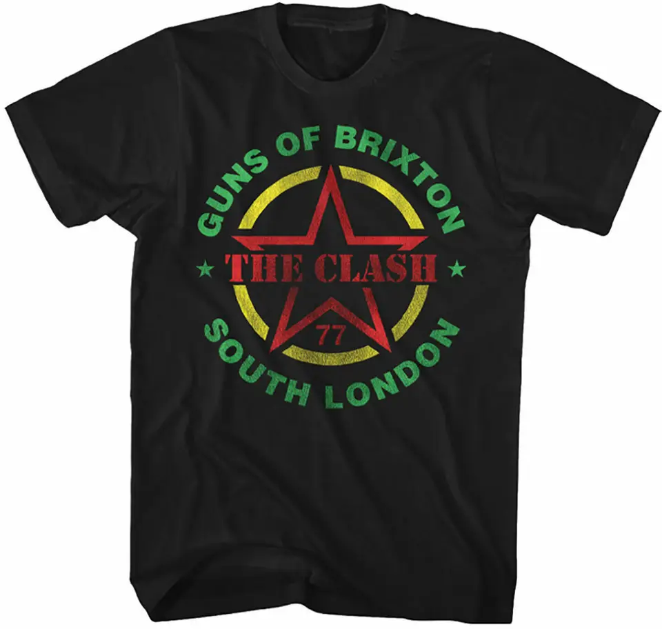 Zrážkové zbrane Brixton Official Mens Black T košeľa nám import