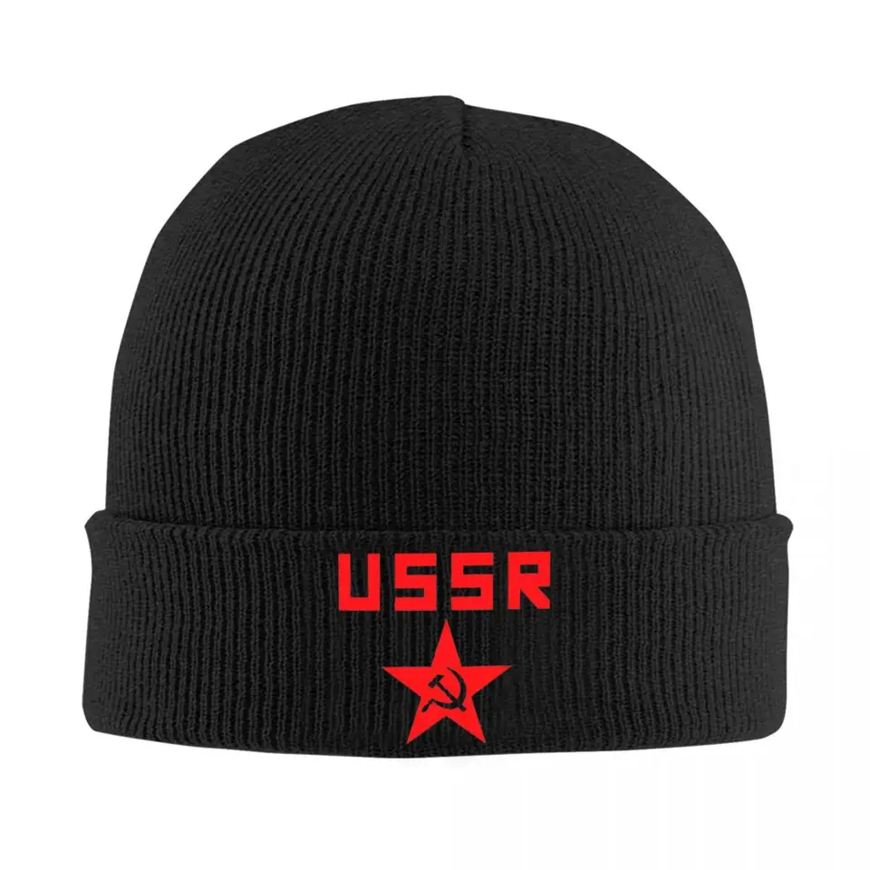 ZSSR Sovietsky CCCP Ruská kapota klobúkov lebky čiapky Čiaty Men ženy ulica y2k teplé mäkké čiapky