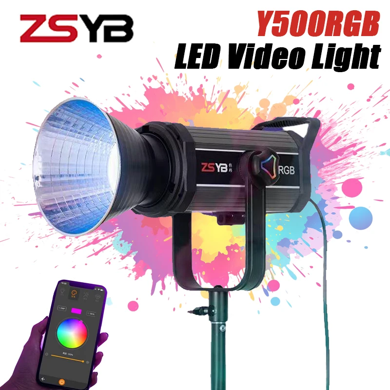 ZsyB Y500RGB Y500 RGB LED Photography VIDEO LIGHT 3200K-5600K Profesionálne video ľahké fotografické štúdium lampa pre živé video snímanie