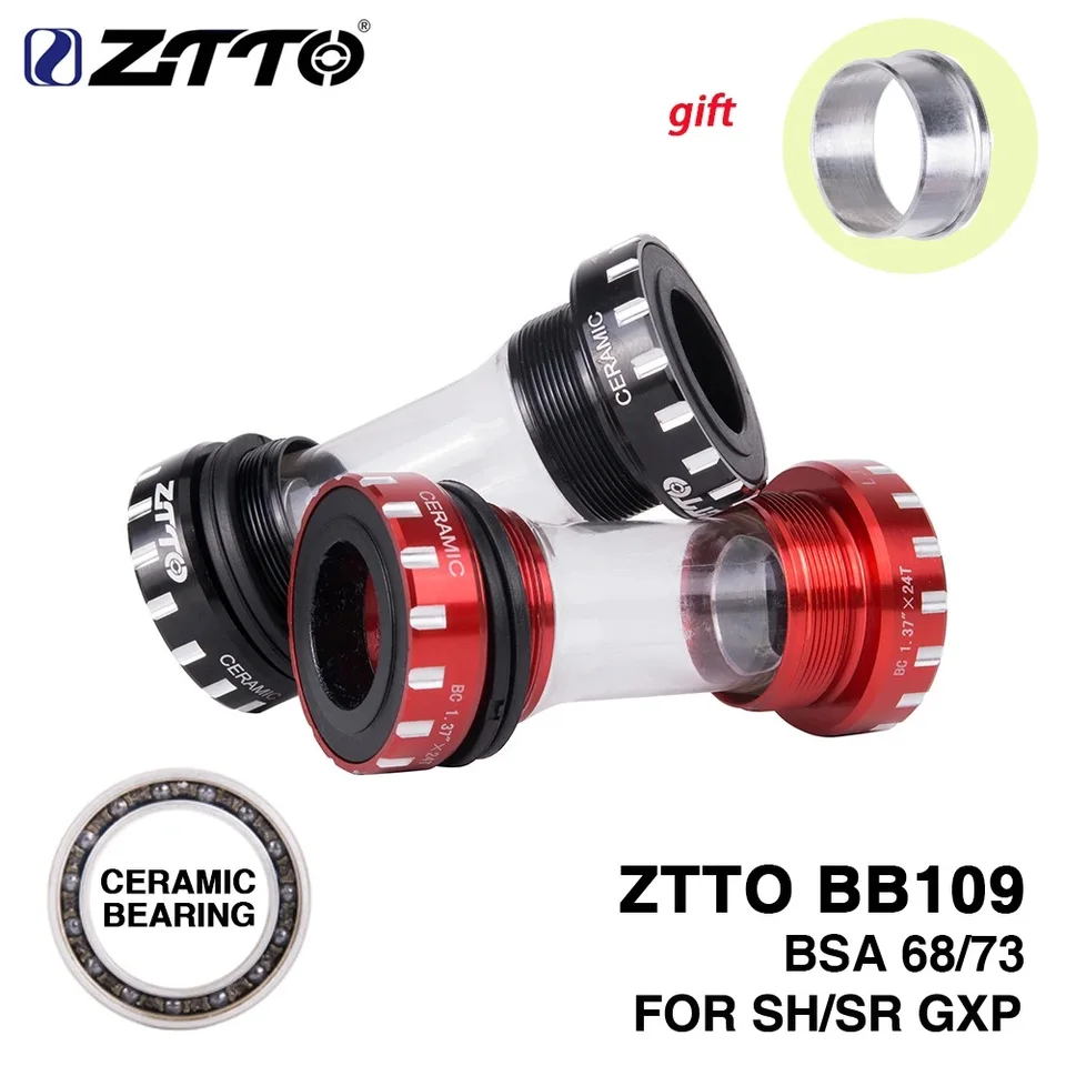 ZTTO BB109 Keramická BSA68/73 MTB Cesta Bike Externé ložisko Spodné držiaky vhodné pre sh sr BSA 24 mm 22mm 22 mm cranksetový bicykel