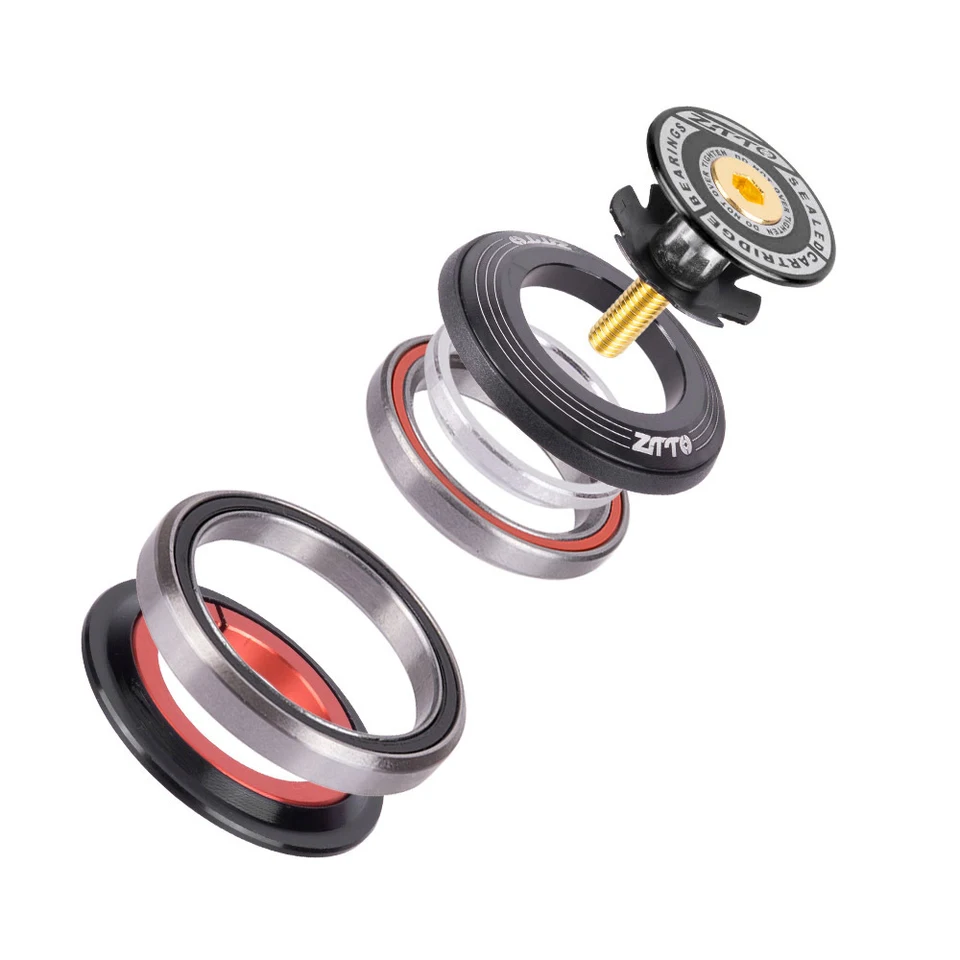 ZTTO Bicykel headset 42 mm 52 mm MTB ložisko rovná zúžená trubica vidlica IS42 IS52 Steer Integrovaný systém CNC 1 1/8 