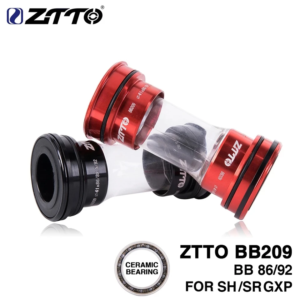 Ztto Ceramic BB209 Press Fit Brackets pre BB92 BB90 BB86 RÁM KOMPATIBILNÝ ROAD CONICKÝCH BIKE MTB 24 mm 22 mm SX Crankset Universal