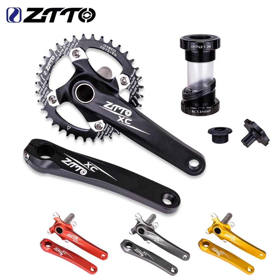 Ztto MTB 104 BCD Bicycle Crankset Mountain Bike Crank Arm Arm CHELE BSA BROWN DOPLEKOVÁ DVOJA ÚLOHA Širokého reťazca 1X SYSTÉMU