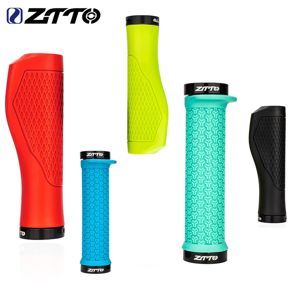Ztto Mtb Dual Lock Bicycle Grips Soft Gum Gum bez skĺznutia horských bicyklov rukoväte utiahnite uzamykací prsteň s koncom tyče