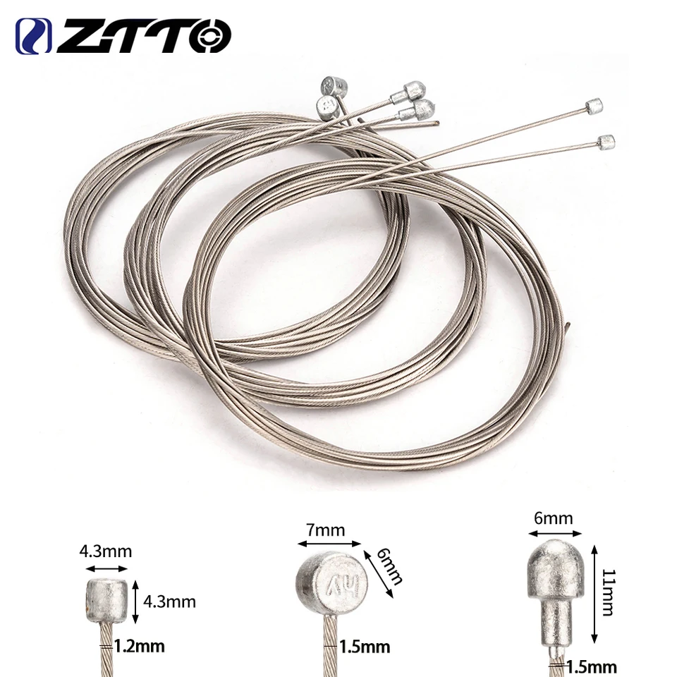 ZTTO MTB Road Bike Shift Cable Brzdový kábel rukoväť drôtového vodiča Cyklovanie pevného prevodového stupňa Link Vnútorný kábel z nehrdzavejúcej ocele