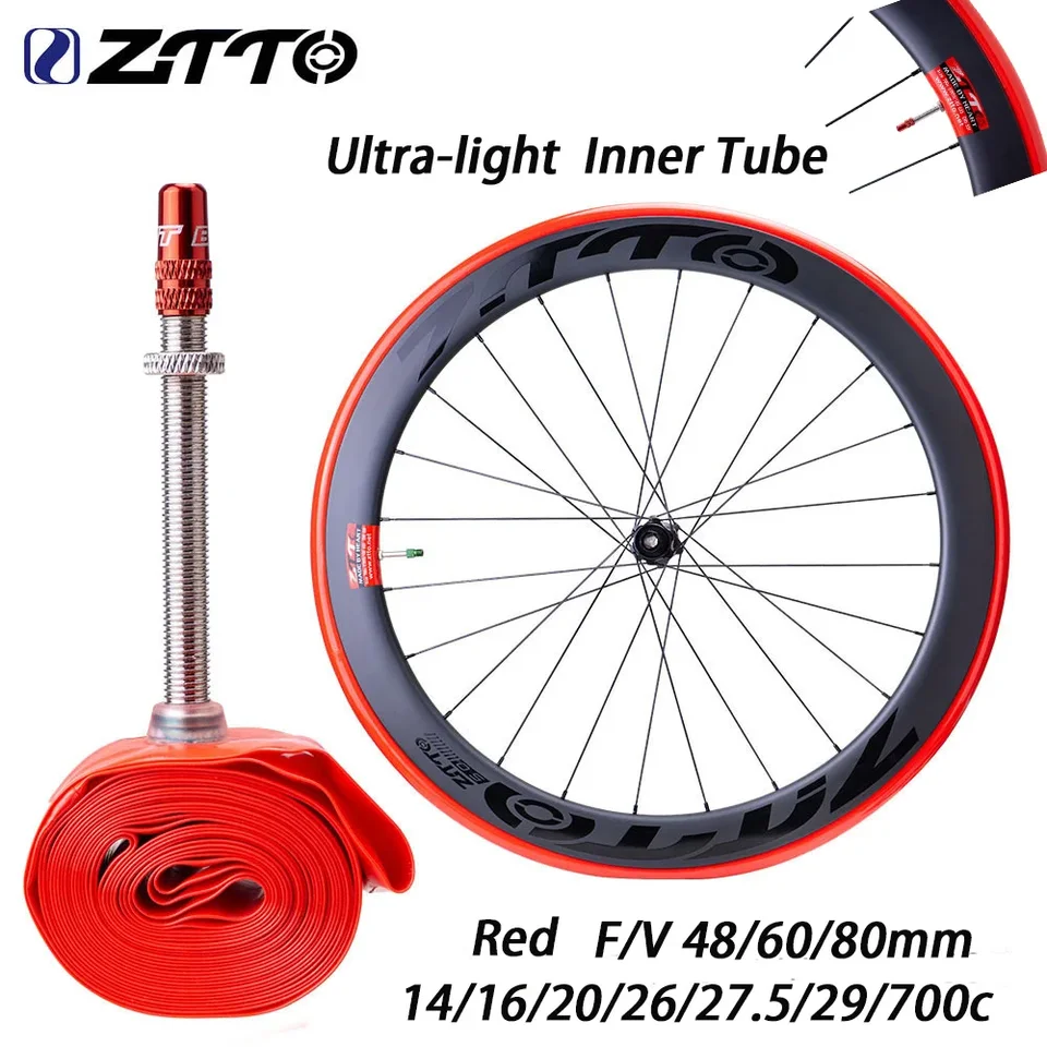 ZTTO UltraLight TPU Vnútorná trubica na bicykli 26/27,5/29 palca Vnútorná trubica francúzska ventilová dĺžka fv 48 mm 60 mm 80 mm 700c Cesta Bike Tire