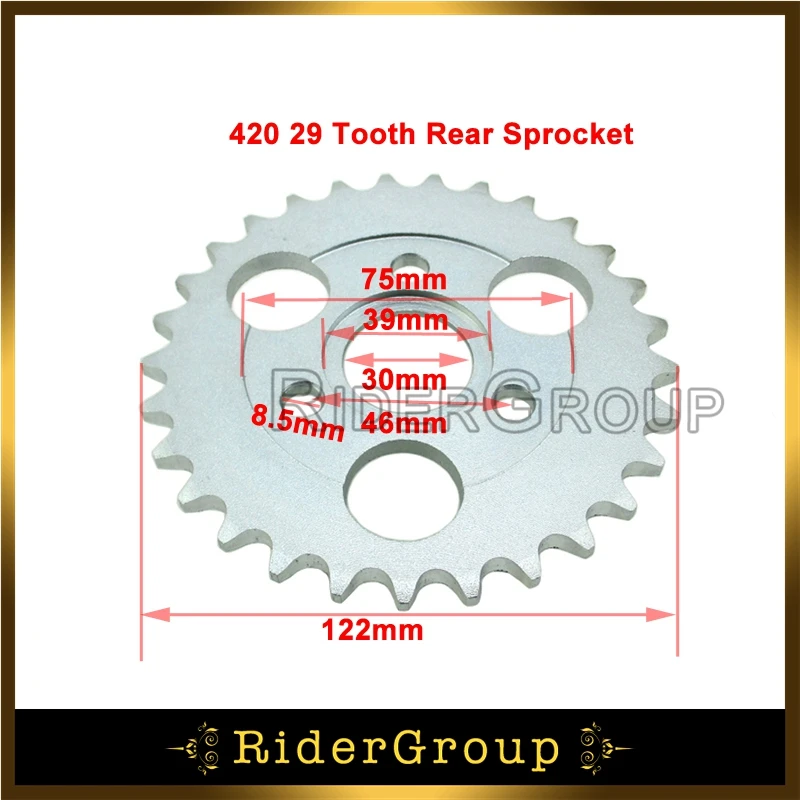 Zub 30 mm 420 29 Zadný reťazec pre bicykel Honda Z50A Z50A Z50R Z50J