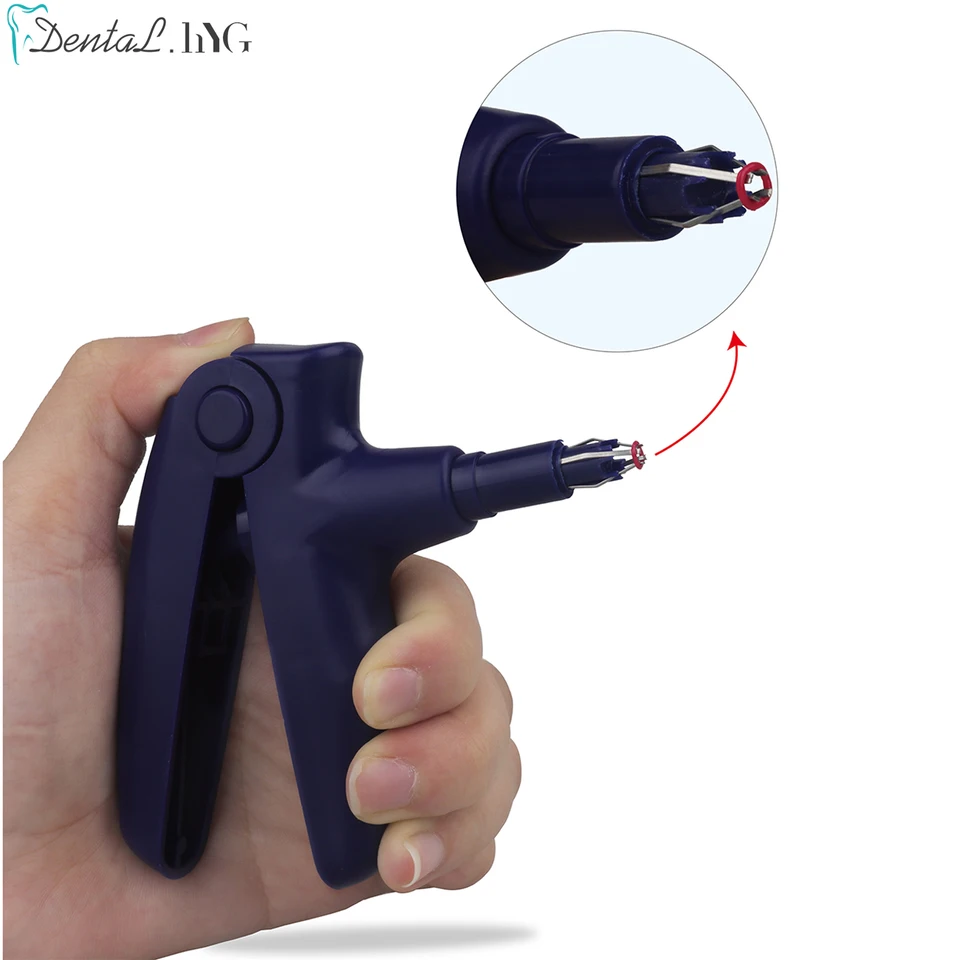 Zubná ortodontická ligatúra pištoľ Ligature Ties Placer DispenSer pre elastické ligature kruhové zuby Strace zubného lekárskeho laboratória Lab Instrument