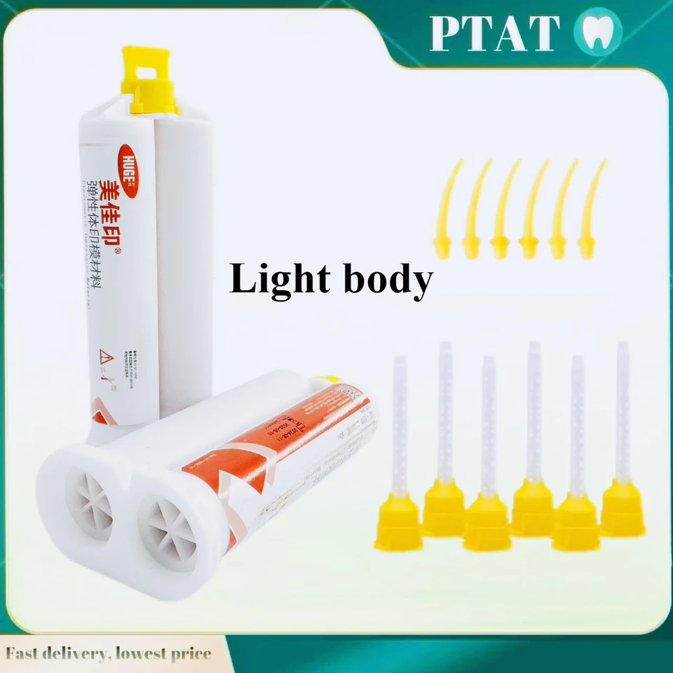 Zubné 50 ml/1pc Impresný materiál Svetlo telo Silikón Gum Elastomerický zubný silikónový materiál zubný nástroj zubný nástroj