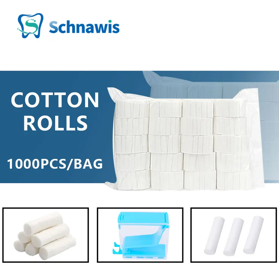 Zubné lekárske chirurgické vatové kotúče zubné klenoty bavlnené rolky na jedno použitie Absorbent hemostatická bavlnená tkanina zubné potreby a bavlna