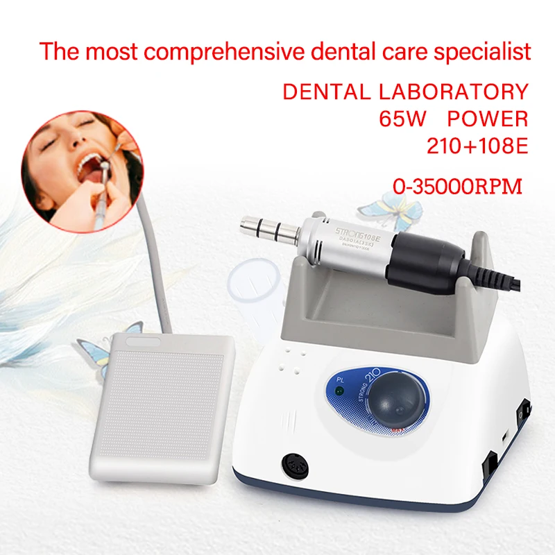 Zubok Micromotor 35000RPM Nástroj pre zubné laboratórne laboratórne laboratórne laboratórne laboratórne laboratórne vŕtačky Locsher Professional Nails Art Tools 210