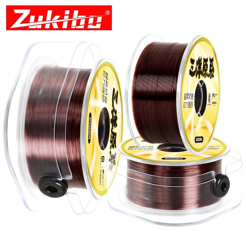 Zukibo sanyo mono rybárska linka 220 m 350 m-ultimatická sila, tlmič nárazov, uzol priateľský pre sladkovodnú slanú vodu nylonovú líniu