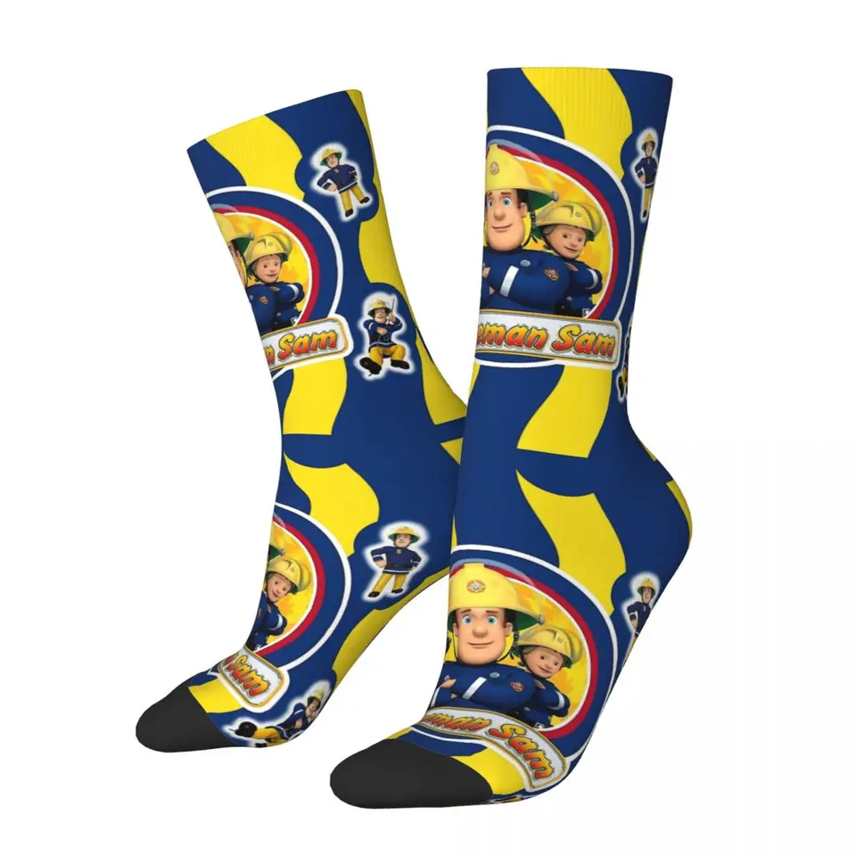 Zusammenfassung hasič Sam Hero Socks Mužské pánske ženy Autumn pančuchy polyester