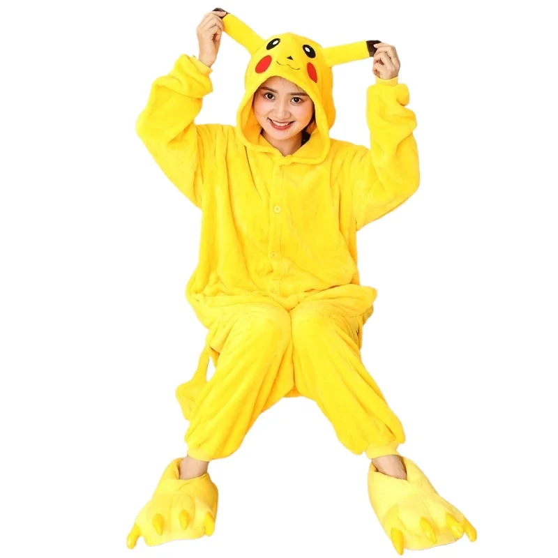 Zviera Kigurumi Anime Cosplay kostýmy Ženy Muži s kapucňou Karikatúra Onesie pyžamy spánok