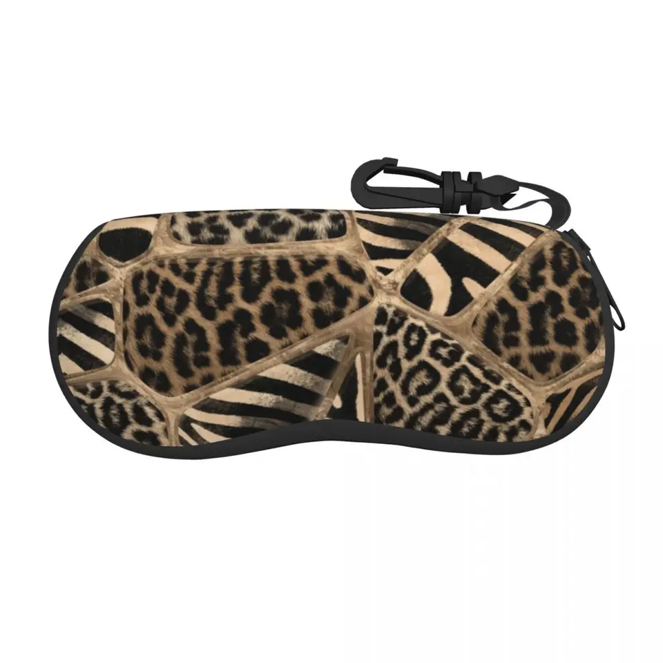 Zvieracie plášťa okuliare Ochranné puzdlá módne slnečné okuliare leopard a zebra pastelové zlaté okuliare vrecko