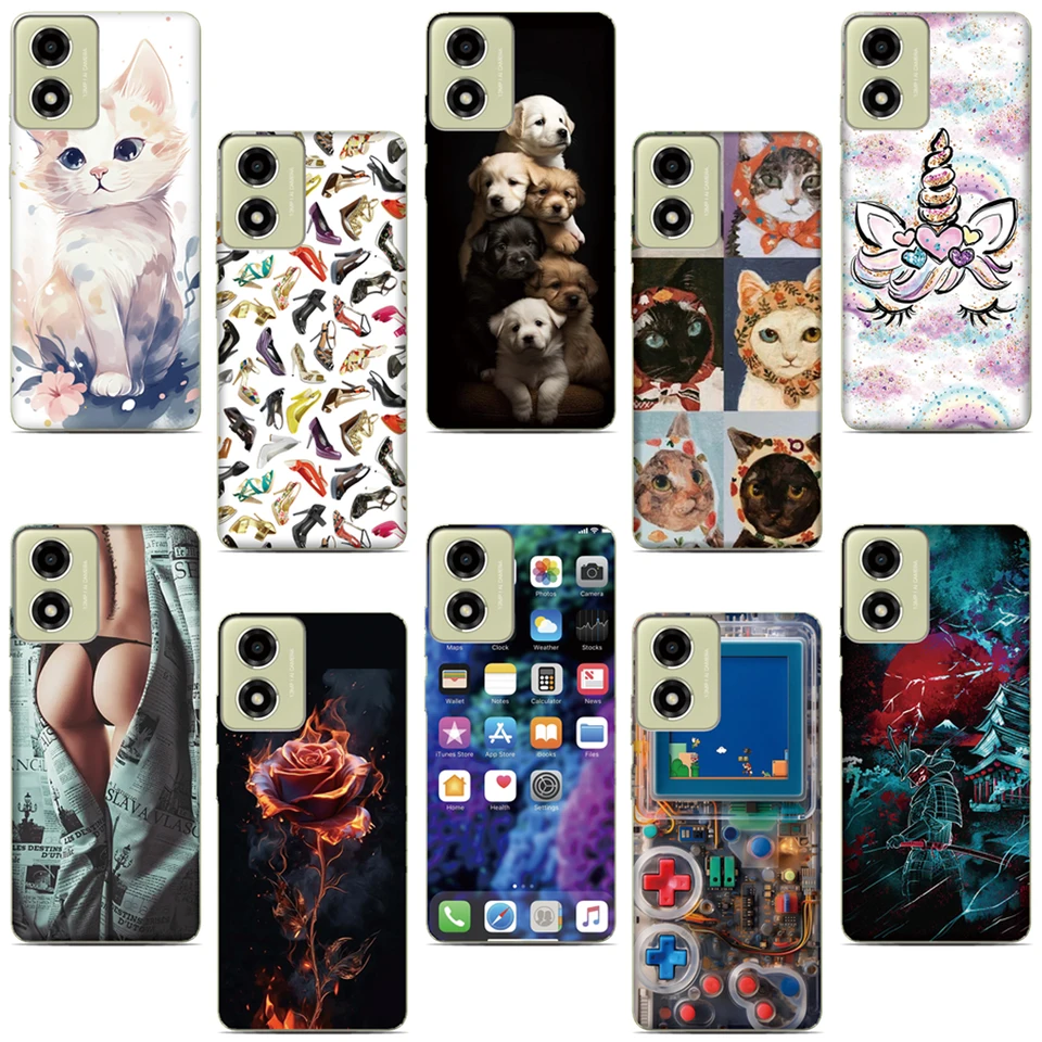 Zvieracie roztomilé mačky pre Motorola Moto G85 G84 G64 G64Y G54 G53 G13 G14 E13 E14 G24 G34 G04S 4G NICNY PLYT 2A CMF 1 2 Kryt