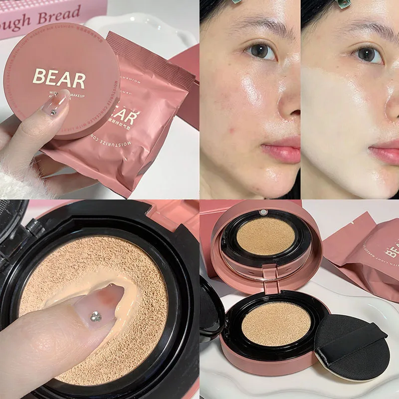 Zvlhčovanie vzduchového vankúša korektora Kompaktná krémová krémová základňa Vodotesný rozjasnite základňu vysokej pokrytia Kórejská make -up kozmetika