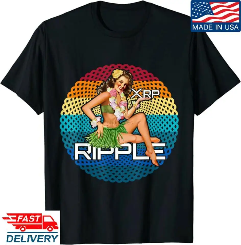 Zvlnenie XRP Hodl Cryptocurrency Blockchain Digitálna mena Tričko Funny XRP Tee