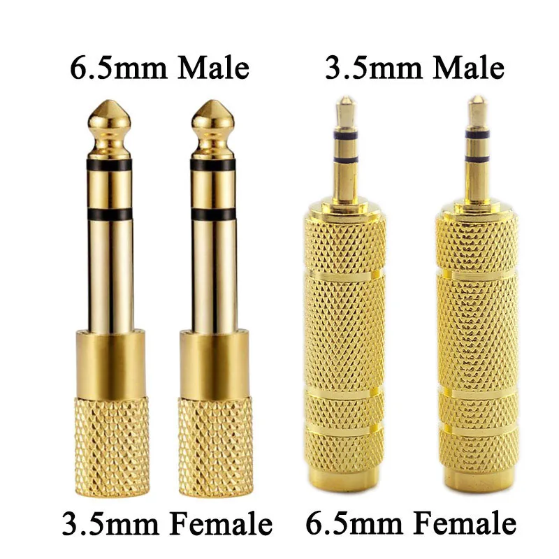 Zvukový adaptér 3,5 mm Muž do 6,5 mm ženský konektor Stereo slúchadlá Home Connectors Adaptér Mikrofónový reproduktor prevodník B3