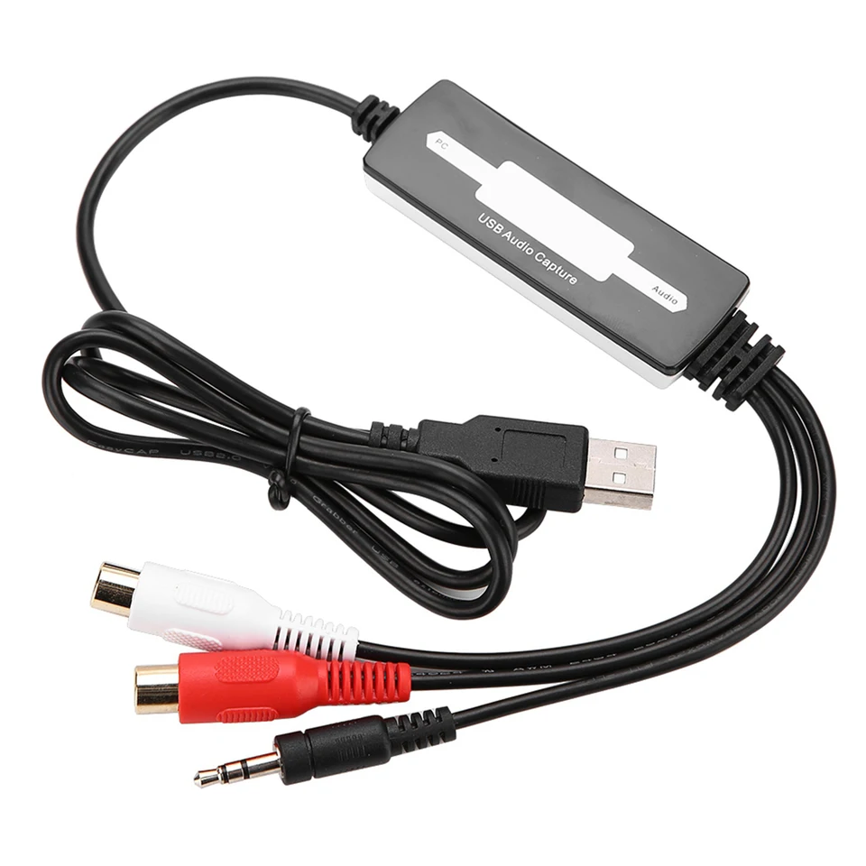 Zvukový zachytenie zvukového snímania USB Audio zachytenie USB Audio Capture Recorder Card Prevádzkuje gramofóny Cassettes na MP3/WAV