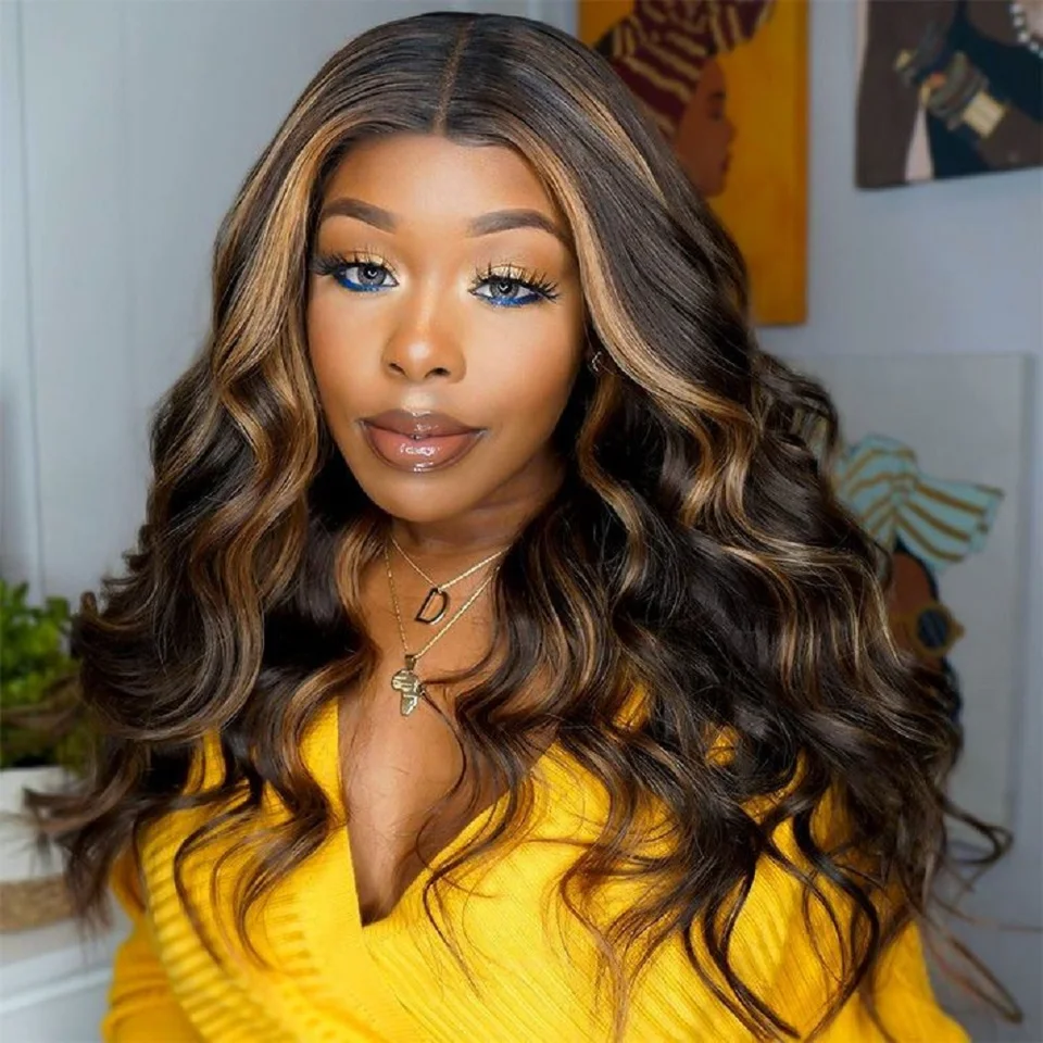 Zvýraznite 13x6 HD Body Wave Parochňa Parochňu ľudské vlasové čipky čelné parochne 30 40 palcov brazílske vlnité lacné parochňu vopred pre vytrhnuté pre ženy