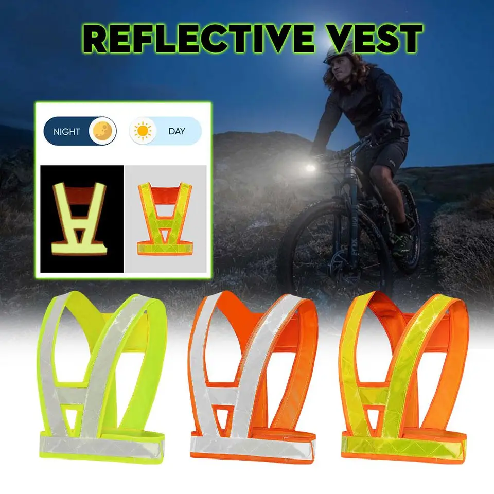 Zvýraznite elastické reflexné popruhy bezpečnostné vesty Glow Reflector Aracks pre nočnú prácu v prevádzke chôdze Cyklistika