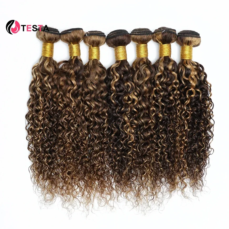 Zvýraznite vopred zafarbenú Jerry Culy P4/27 Bundles Human Hair 60gram 10 až 22 palcov peruánske predĺženie vlasov 1/3/5/7ks/veľa
