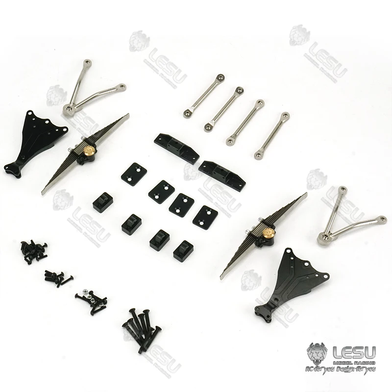 Zvýšený 9 mm kovový zadný zavesenie pre 1/14 LESU RC A0009 3-cestný hydraulický sklápací kamión diaľkové ovládacie hračky TH16482-SMT3