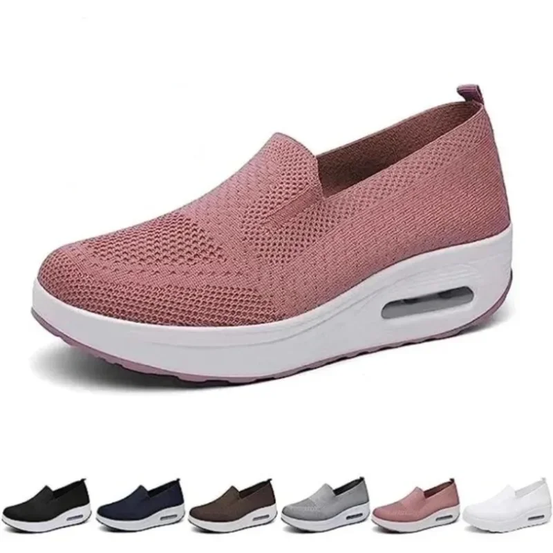 Zvýšte dámske topánky klinové platformy Dámske tenisky Air vankúš za mosh Up Stretch Sneakers Low-top bežecké topánky pre ženy