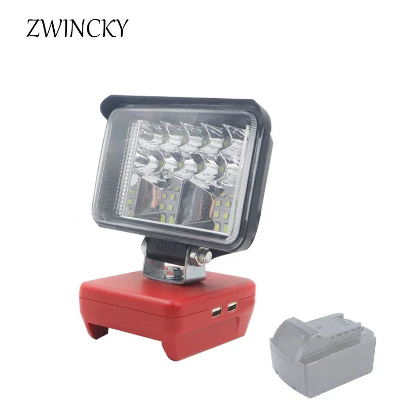 Zwincky 12W LED pracovné svetlo pre Milwaukee 18V batériu s prenosným pracovným svetlom USB na kempingové rybárske baterky vonkajšie osvetlenie