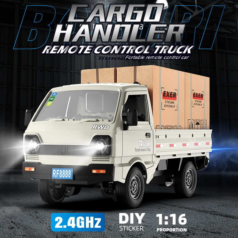 Zwn 1:16 2.4g RC simulácia automobilu Drift lezenie Truck LED LIGHT Svetlo malý náklad RC Elektrický hračkársky model pre chlapcov