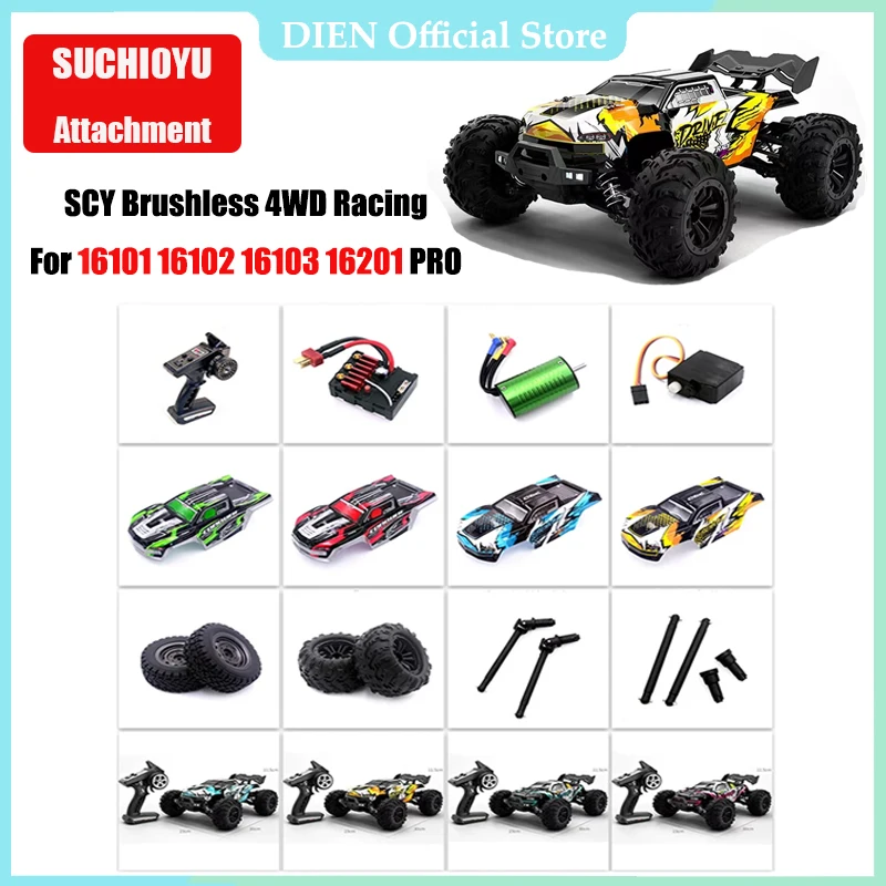 Zwn 16201、16103、16102、16101Pro Brushless 4wd Racing RC náhradné diely Motor Cover Cover Prijímač k hojdaciemu ramenu riadenie ramena atď.