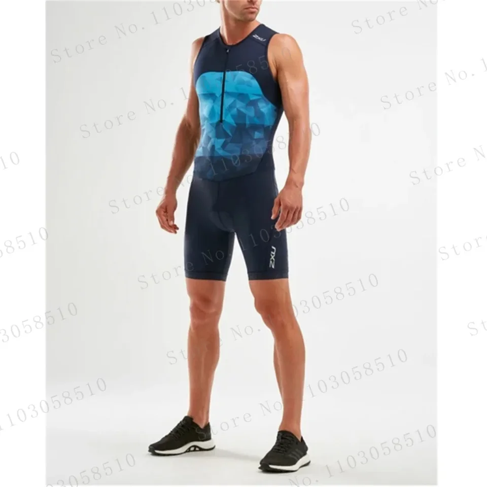 Zxu Skinsuits Trisuit Triatlon Men Triatlon oblečenie bez rukávov cyklistické skiny súpravy kombinézy súpravy na cyklistické dresy 2024