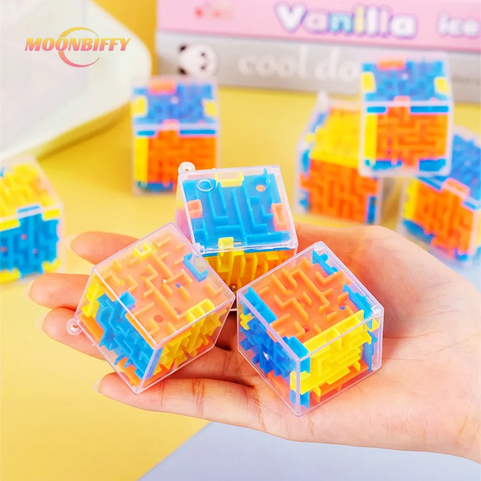 Zábavná 3D kocka Rolling Panelové bludisko bludisko Vzdelávacie hračky Boys Dievčatá narodeniny svadobný hosť darček darček vianočné deti darček Pinata Pinata