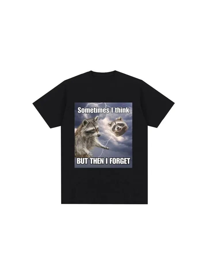 Zábavné mývalo opossum grafické tričká Pánske retro móda krátke rukávy tričko Unisex Casy Cotton Nadimage Tree Streetwear778
