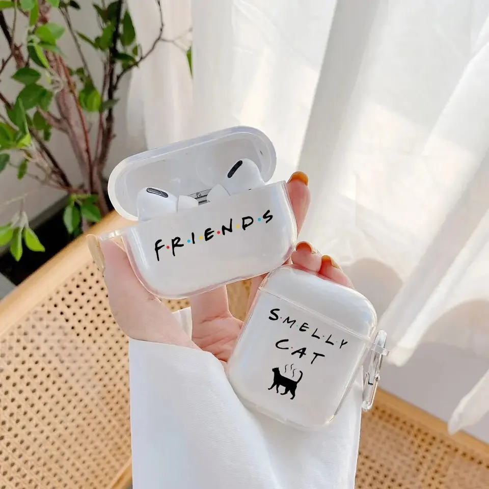Zábavní priatelia Art maľba puzdro pre AirPods 3 Pro Bluetooth slúchadlá bezdrôtové skrinka Soft Silikone Ochranné vzduchové struky 1 2 kryt