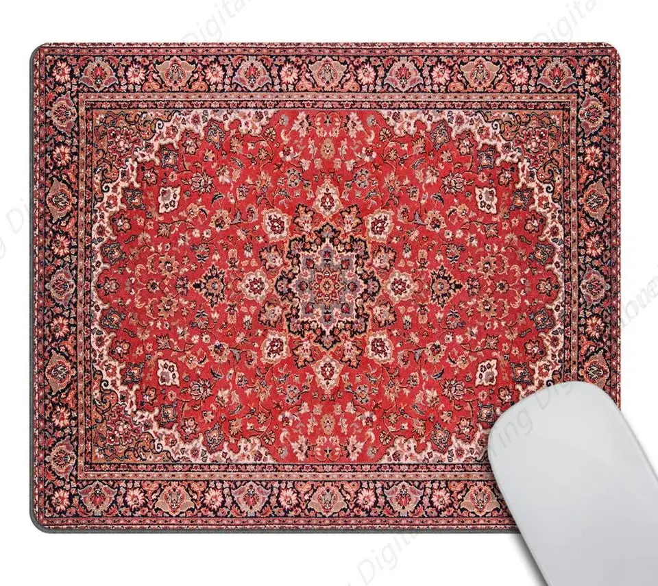 Zábavný koberec anti sklz Guming Gaming Mouse podložka proti klznému gumovému počítačovému počítaču notebook myš Pad Red Desk Pad