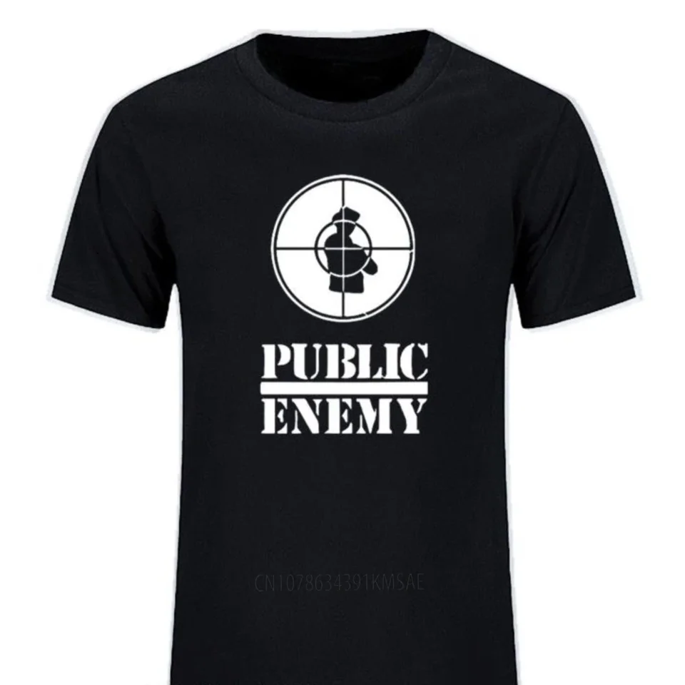 Zábavný štýl Rap Team Public Enemy T tričko Grafické grafické bavlnené tričko s veľkou veľkosťou hudobné neformálne odpaliská