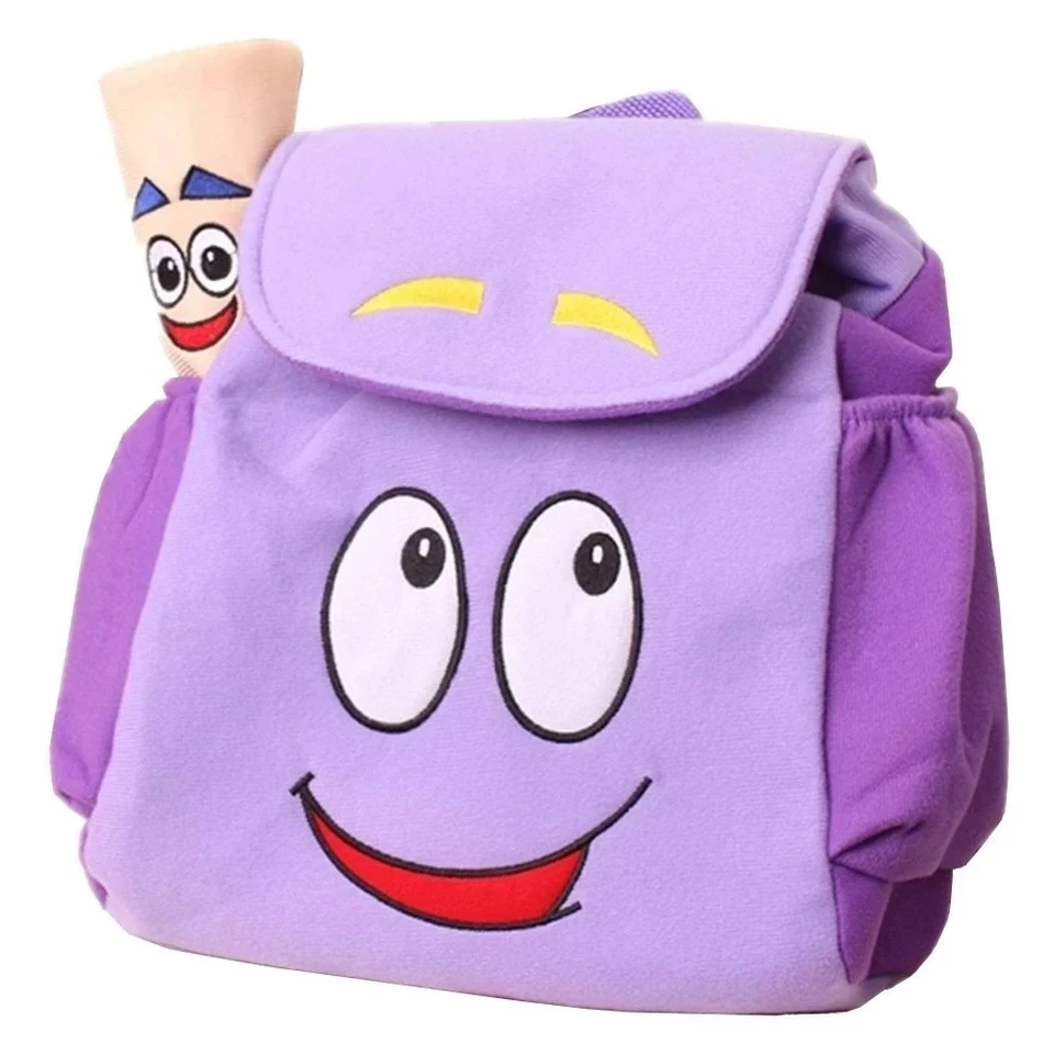 Záchranná taška s batohom 1pcs dora Explorer s mapou, predškolské hračky Purple pre vianočný darček