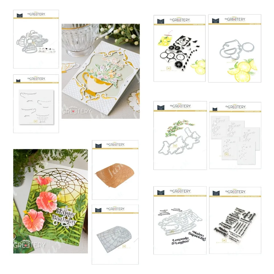Záhradné kovové rezanie zomiera letné dovolenkové scrapbooking pečiatky 2024