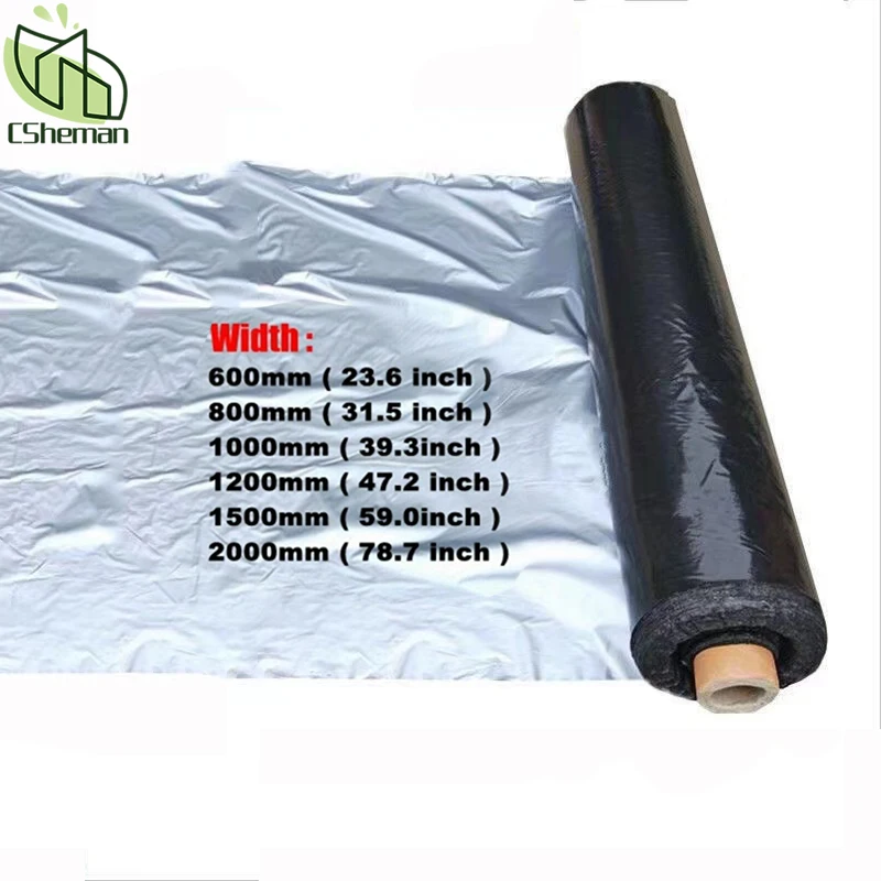 Záhradný film Greenhouse Reflex Weed Control Silvery Black Mulch Plastic Šírka: 0,6 m, 0,8 m, 1 m, 1,2 m, 1,5 m zahusťuje 0,012 mm