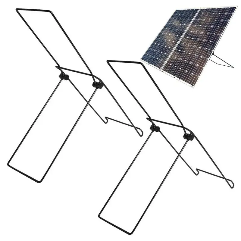 Záhradný solárny panel stojan 2 balenie solárneho panela Držiak oceľový panel Mobilný stojan Zkladateľný solárny panel Podporuje ľahkú konzolu