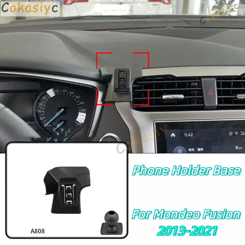 Základná základňa držiaka automobilov Špeciálne držiaky pre Ford Mondeo Fusion 2013-2021 Fixte Air Outlet Základné príslušenstvo s loptou 17 mm