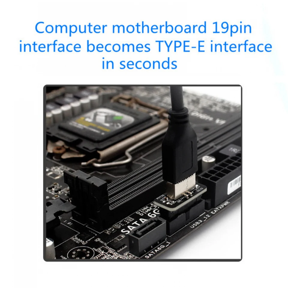 Základné adaptéry hlavičky USB Základná doska USB3.0 19p/20p až 90 stupňov adaptéra podvozku predného typu C Ps desktop Card Card