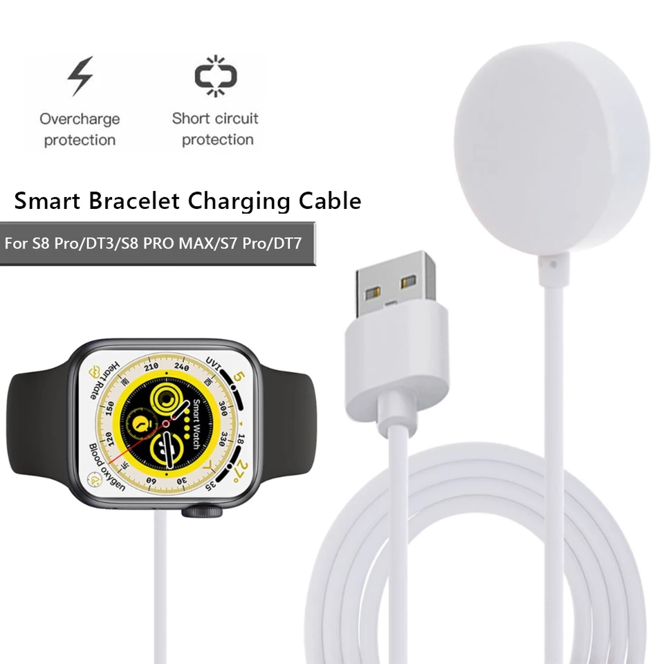 Základný adaptér nabíjačky pre S8 S9 TS7 TS8 Pro T500 Pro Max S8 Ultra HW9 Ultral Max X3 X5 Ultral 8 Pro Smart Watch Cable Cable Cable