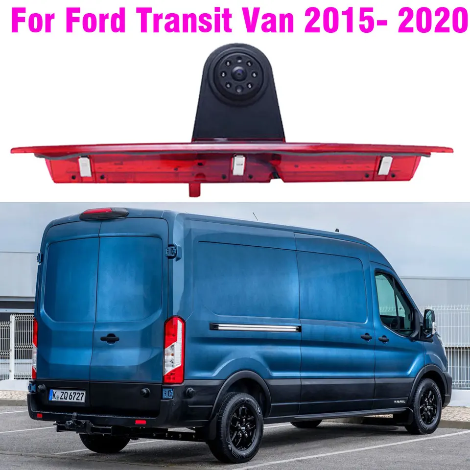 Zálohovacia kamera LED Brake LED pre Ford Transit Van 2015-2020 Parkovacia reverzná kamera +7''Monitor Night Vision Guide Line Ir