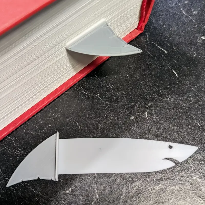 Záložka v tvare žralokov 1pc, kreatívna a chladná záložka, 3D vytlačená