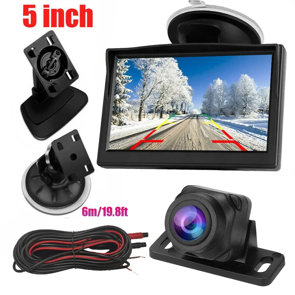 Záložná kamera pre automobil HD 5 -palcový monitor Zadný zrkadlový systém Zrkadlo Systém ľahkej inštalácie Nepremokavé skutočné nočné videnie pre nákladné auto