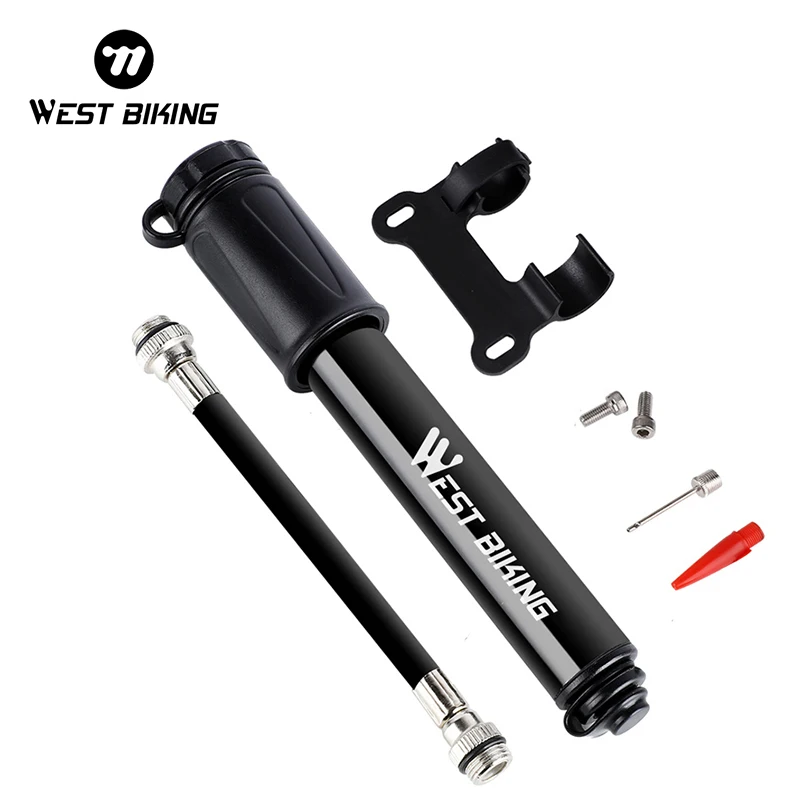 Západná bicykel 100 psi Mini bicyklové čerpadlo hliníkovú zliatinu bicykla ručný vzduchový pneumatický pneumatika nafukovací inflátor Schrader Presta Valve MTB Cyklistické čerpadlo MTB